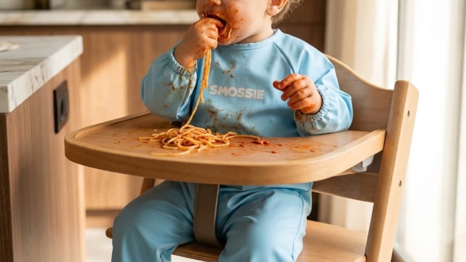 Heeft jouw kleintje ook talent voor knoeien? 🍝🎨