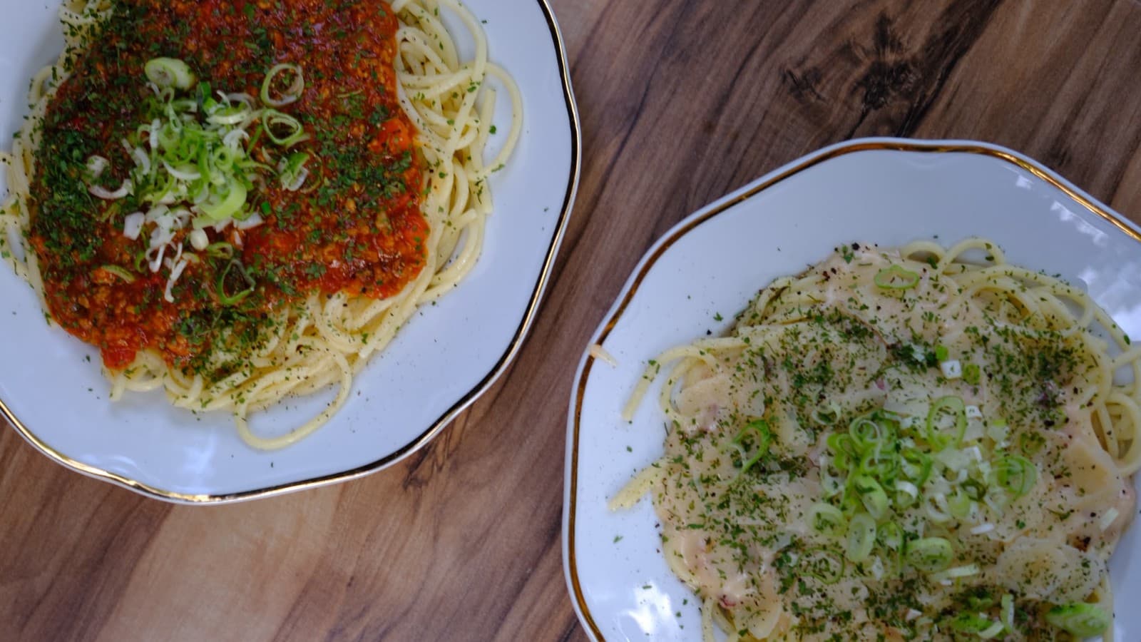Reels over lunchmenu